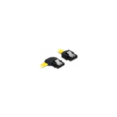 Delock SATA 6 Gb s Kabel gerade auf links gewinkelt 50 cm gelb