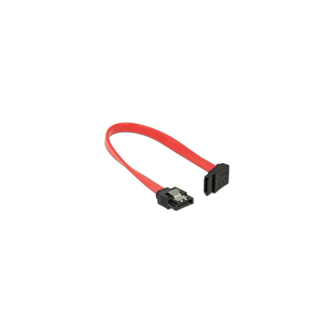 Delock SATA 6 Gb s Kabel gerade auf oben gewinkelt 20 cm rot — image 2