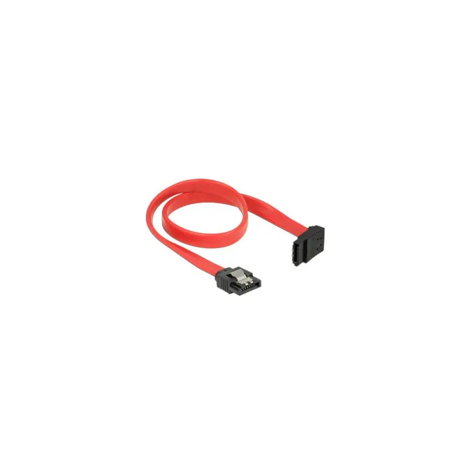 Delock SATA 6 Gb s Kabel gerade auf oben gewinkelt 30 cm rot — image 2