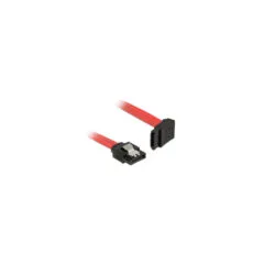 Delock SATA 6 Gb s Kabel gerade auf oben gewinkelt 30 cm rot