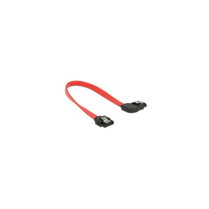 Delock SATA 6 Gb s Kabel gerade auf rechts gewinkelt 20 cm rot — image 2