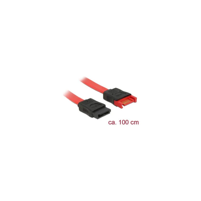 Delock SATA 6 Gb s Verlängerungskabel 100 cm rot — image 1