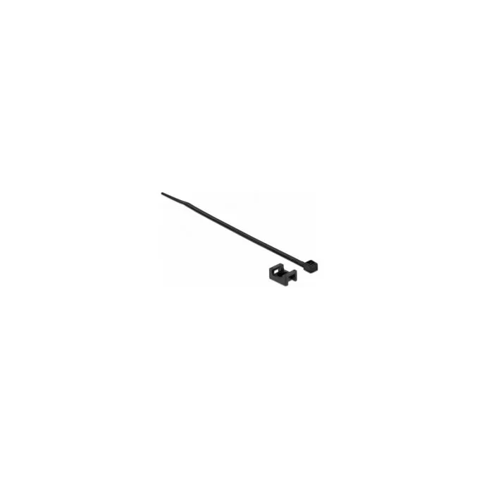 Delock Schraubhalter 15 x 10 mm mit Kabelbinder L 200 x B 3.6 mm schwarz — image 1