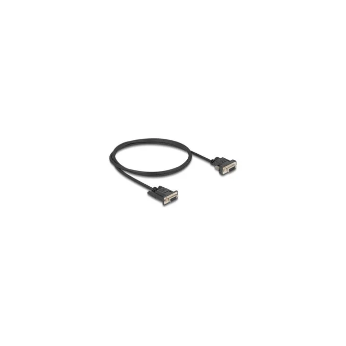 Delock Seriell Kabel RS-232 D-Sub9 Buchse zu D-Sub9 Buchse Stromanschluss an Pin 9 1 m — image 1