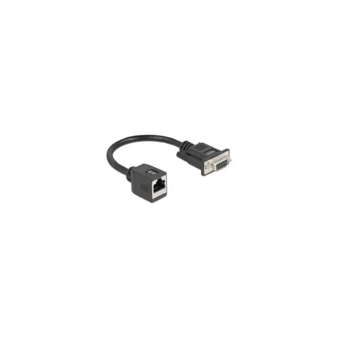Delock Seriell RS-232 422 485 Adapter DB 9 Buchse zu RJ45 Buchse — image 1