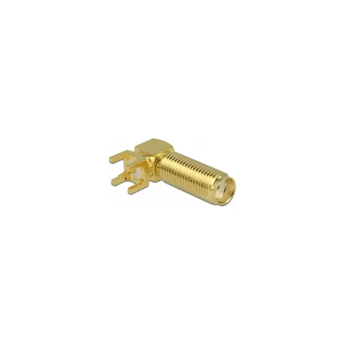 DELOCK SMA Buchse 90 PCB Gewindelnge 16mm — image 1