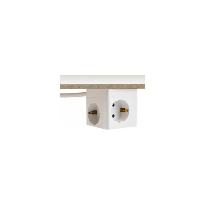 Delock Steckdosenwürfel mit Verlängerungskabel 3-fach mit Kindersicherung und USB Ladegerät. 1.5 m Kabel. weiß — image 8