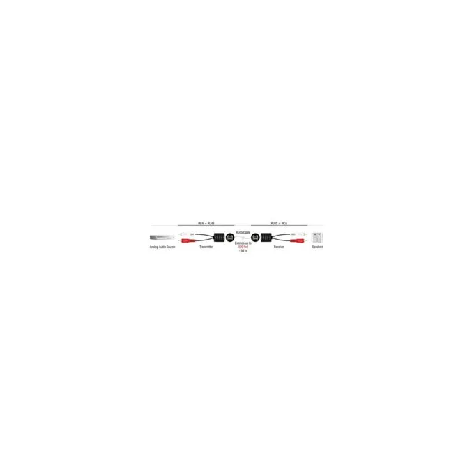 Delock Stereo Audio Extender RJ45 Buchse zu 2 x Cinch Stecker Cat.5 bis 50 m Set 2 Stück — image 3