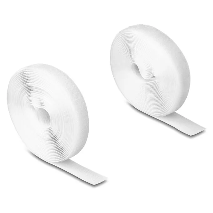 Delock Strapazierfähiges Klettband mit Haft- und Flauschband L 5 m x B 20 mm weiß — image 2
