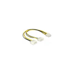 Delock Stromkabel 2 x 4 Pin Molex Stecker to 8 Pin EPS Stecker 30 cm