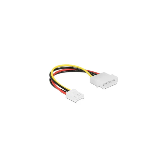 Delock Stromkabel 4 Pin Stecker to 4 Pin Floppy Buchse 15 cm — image 1
