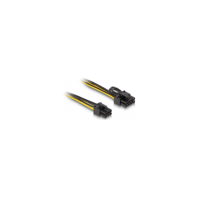 Delock Stromkabel PCI Express 6 Pin Stecker zu PCI Express 6+2 Pin Stecker 50 cm — image 1