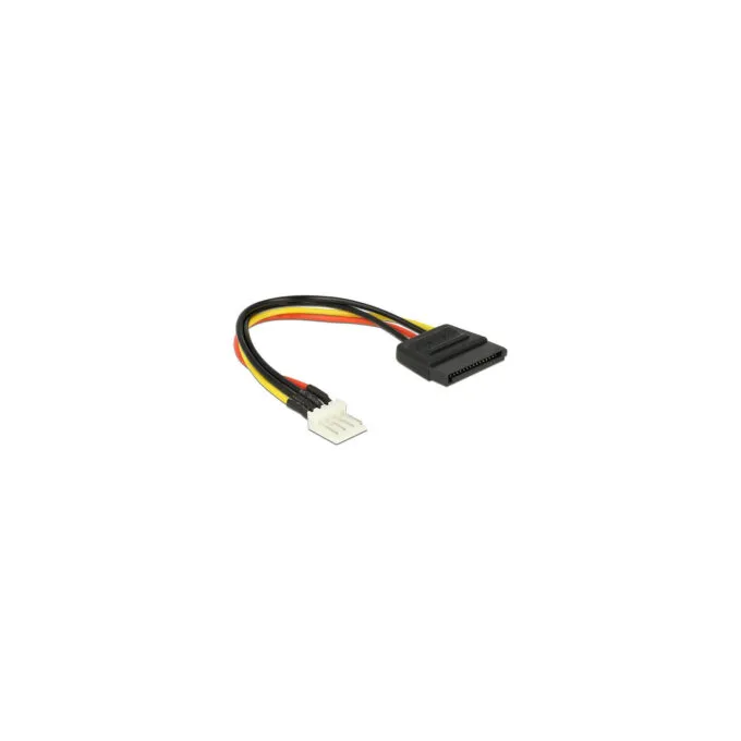 Delock Stromkabel SATA 15 Pin Buchse to 4 Pin Floppy Stecker 15 cm — image 2