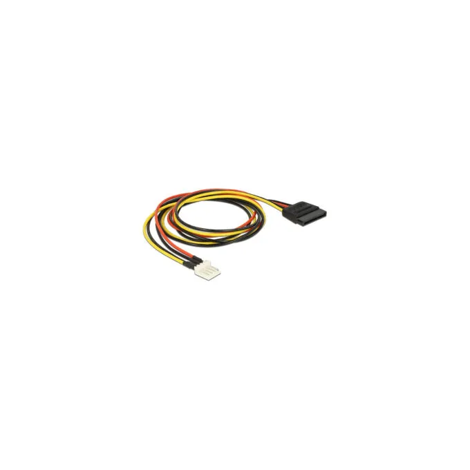 Delock Stromkabel SATA 15 Pin Buchse to 4 Pin Floppy Stecker 60 cm — image 2