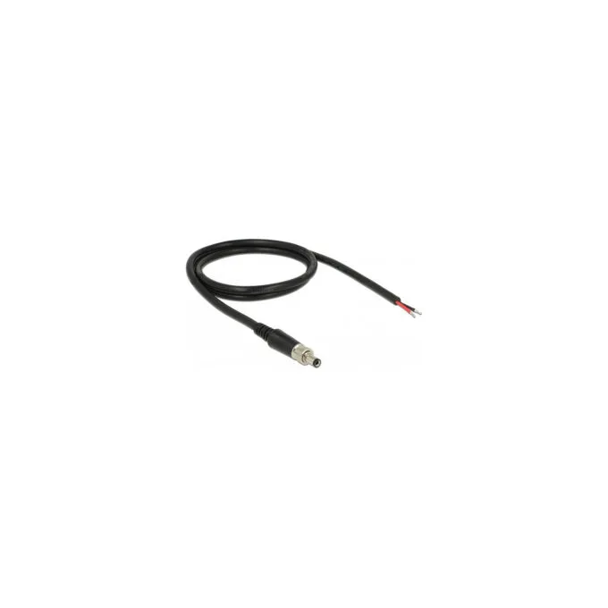 Delock Stromversorgungskabel DC 5.5 x 2.1 x 9.5 mm verschraubbar zu offenen Kabelenden 95 cm — image 2