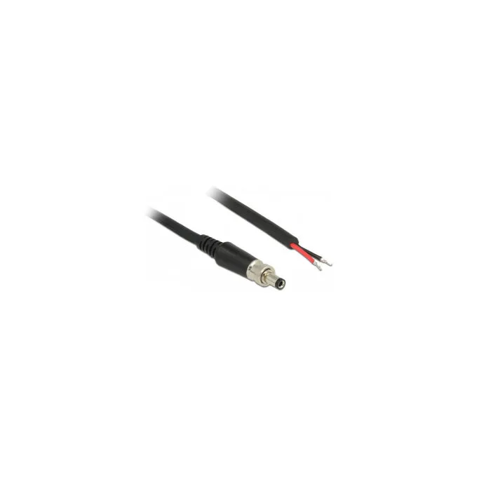 Delock Stromversorgungskabel DC 5.5 x 2.1 x 9.5 mm verschraubbar zu offenen Kabelenden 95 cm — image 3