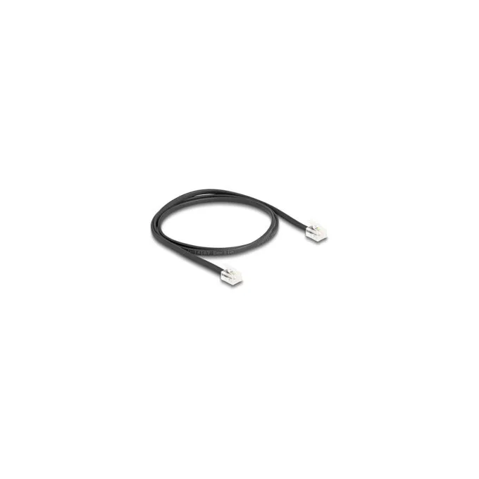 Delock Telefonkabel RJ11 Stecker zu RJ11 Stecker schwarz 1 m — image 1
