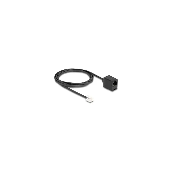Delock Telefonkabel RJ11 Stecker zu RJ45 Buchse schwarz 2 m — image 2