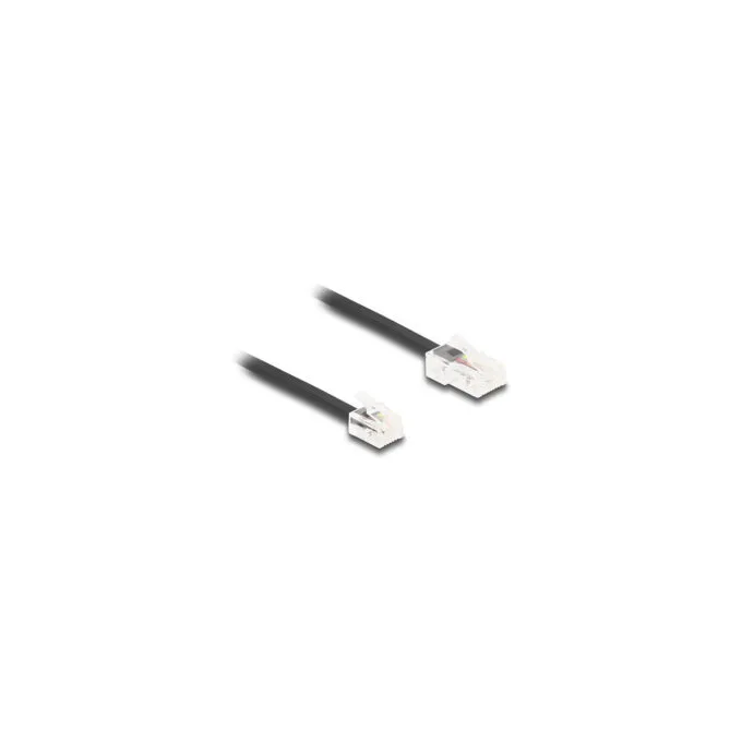 Delock Telefonkabel RJ45 Stecker zu RJ11 Stecker schwarz 1 m — image 1