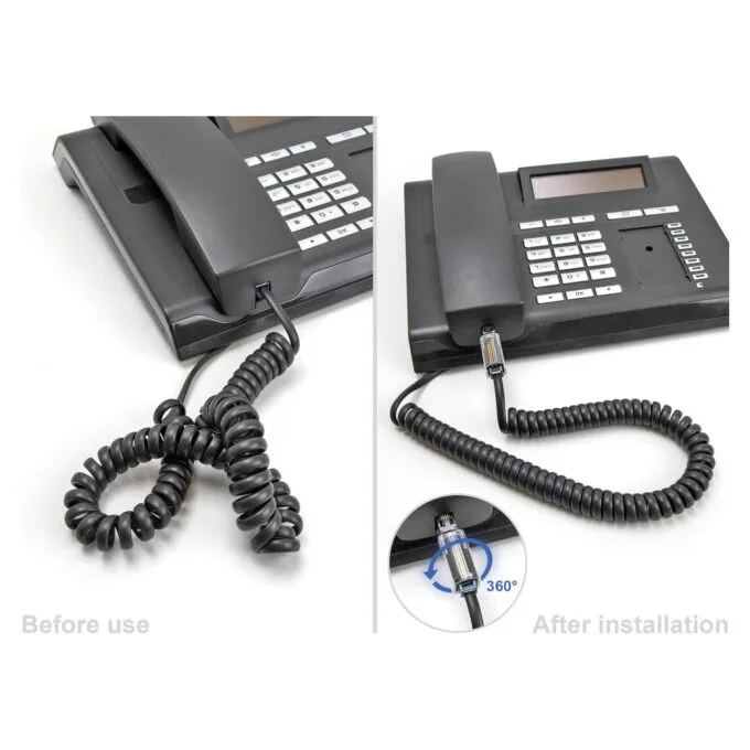 Delock Telefonkabel-Verdrehschutz Adapter RJ10 Stecker zu RJ10 Buchse transparent schwarz — image 3