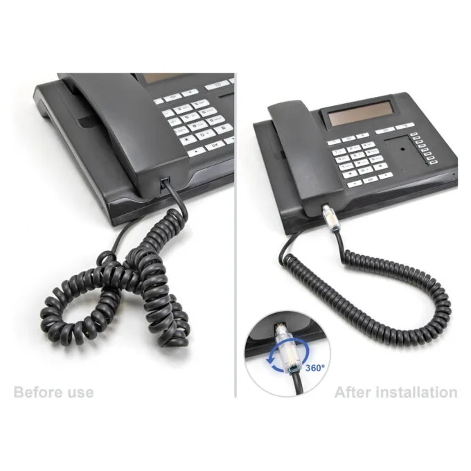 Delock Telefonkabel-Verdrehschutz Adapter RJ10 Stecker zu RJ10 Buchse transparent weiß — image 3
