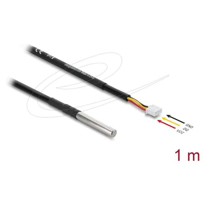 Delock Temperaturfühler-Kabel mit 3 Pin Pfostenbuchse DS18B20 1 m — image 2