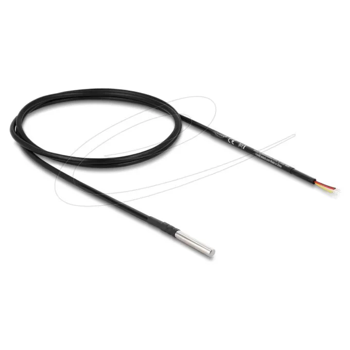 Delock Temperaturfühler-Kabel mit 3 x offene Kabelenden DS18B20 1 m — image 1