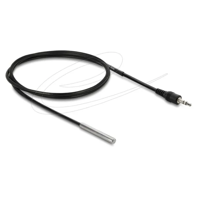 Delock Temperaturfühler-Kabel mit 3.5 mm 3 Pin Klinkenstecker DS18B20 1 m — image 2