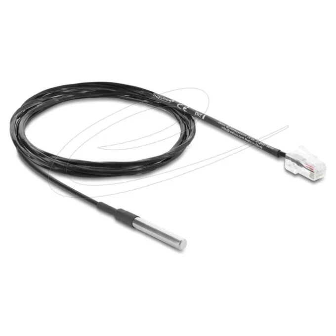 Delock Temperaturfühler-Kabel mit RJ45 Stecker DS18B20 1 m — image 1