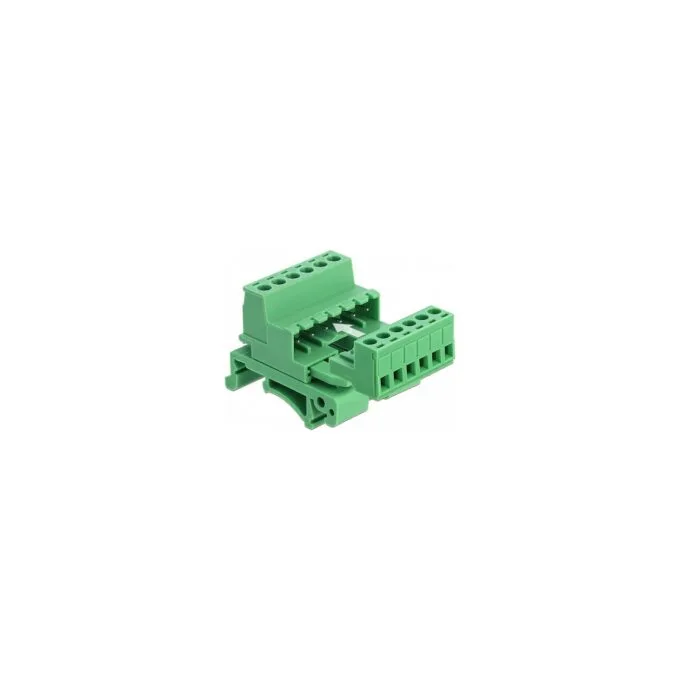 Delock Terminalblock Set für Hutschienen 6 Pin mit Rastermaß 5.08 mm gewinkelt — image 2