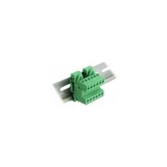 Delock Terminalblock Set für Hutschienen 6 Pin mit Rastermaß 5.08 mm gewinkelt