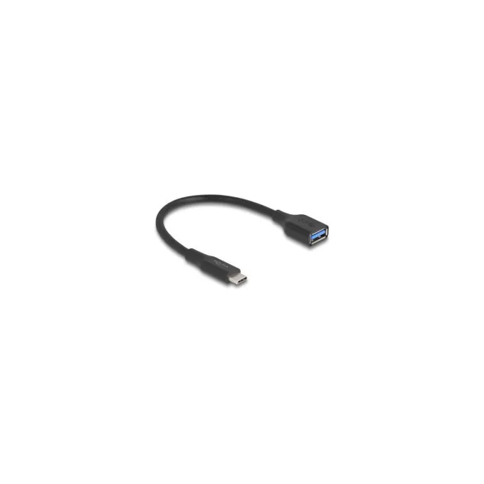 Delock USB 10 Gbps Adapter USB Type-CTM Stecker zu Typ-A Buchse 19 cm 60 W QC 3.0 schwarz — image 1