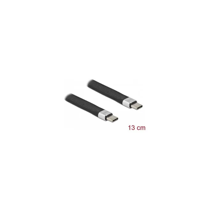 Delock USB 10 Gbps FPC Flachbandkabel USB Type-CTM zu USB Type-CTM 13 cm PD 5 A E-Marker — image 1