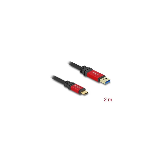 Delock USB 10 Gbps Kabel USB Typ-A Stecker zu USB Type-CTM Stecker 2 m rot Metall — image 2