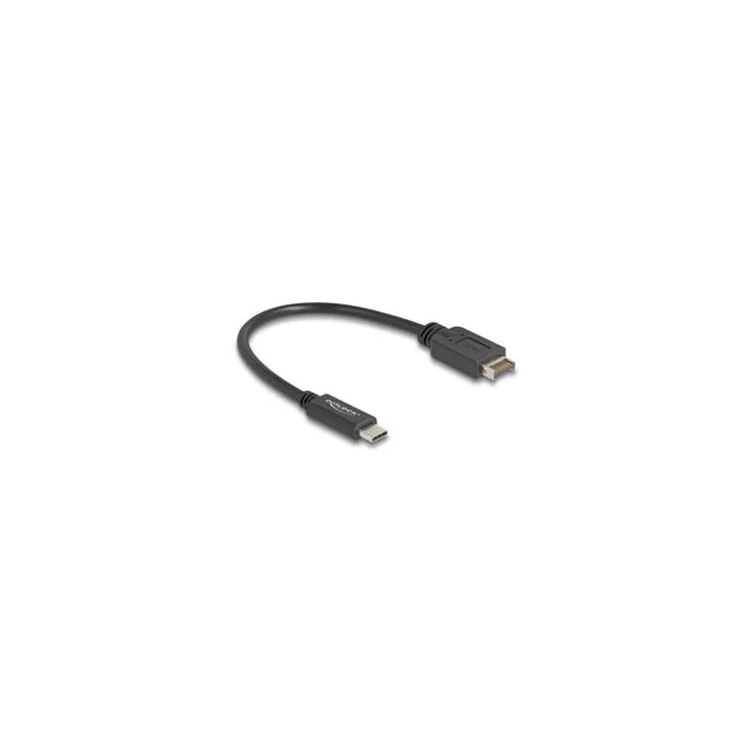 Delock USB 10 Gbps Kabel USB Typ-E Key A 20 Pin Stecker zu USB Type-CTM Stecker 25 cm — image 1