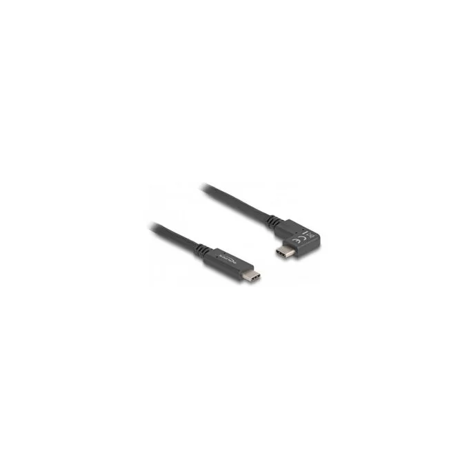 Delock USB 10 Gbps Kabel USB Type-CTM Stecker zu USB Type-CTM Stecker gewinkelt links rechts 1 m 4K PD 60 W mit E-Marker — image 2