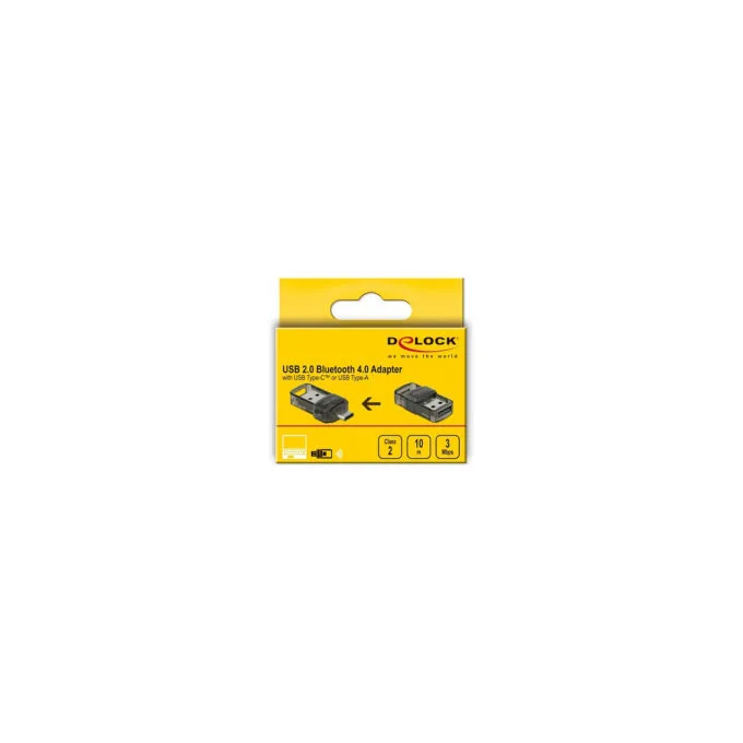 Delock USB 2.0 Bluetooth 4.0 Adapter 2 in 1 USB Type-CTM oder Typ-A — image 4