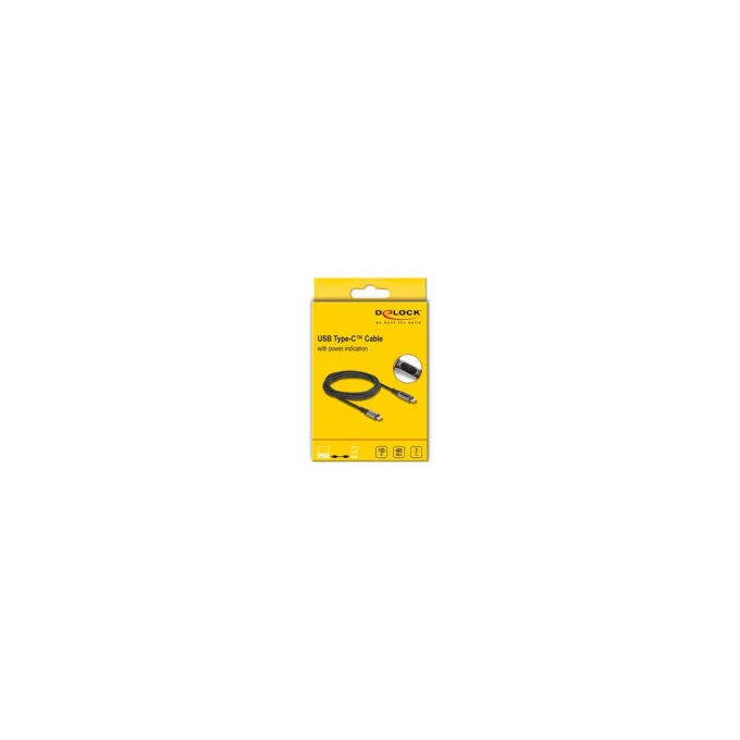 Delock USB 2.0 Daten- und Schnellladekabel USB Type-CTM Stecker zu Stecker PD 3.0 100 W mit Leistungsanzeige 2 m — image 4