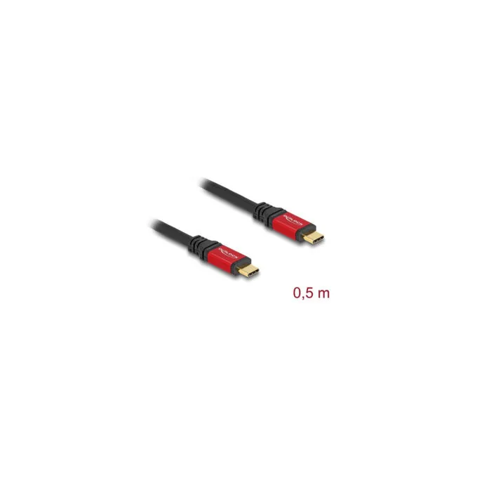 Delock USB 20 Gbps Kabel USB Type-CTM Stecker zu Stecker PD 3.0 100 W E-Marker 0.5 m rot Metall — image 2