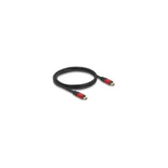 Delock USB 20 Gbps Kabel USB Type-CTM Stecker zu Stecker PD 3.0 100 W E-Marker 0.8 m rot Metall