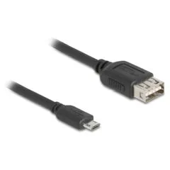 Delock USB 2.0 Kabel EASY USB Typ Micro-B Stecker zu EASY USB Typ-A Buchse 0.5 m