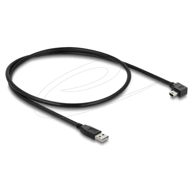 Delock USB 2.0 Kabel Typ-A Stecker zu Typ Mini-B Stecker rechts gewinkelt 0.5 m — image 1
