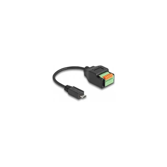 DELOCK USB 2.0 Kabel Typ Micro-B St to Terminalblock Adapter — image 2