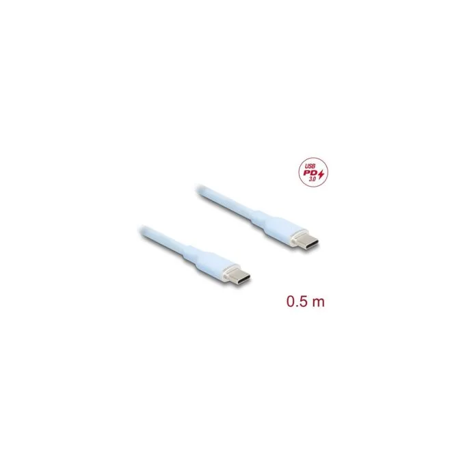 DELOCK USB 2.0 Kabel USB Typ-C St to St PD 3.0 60W 0.5m blau — image 2