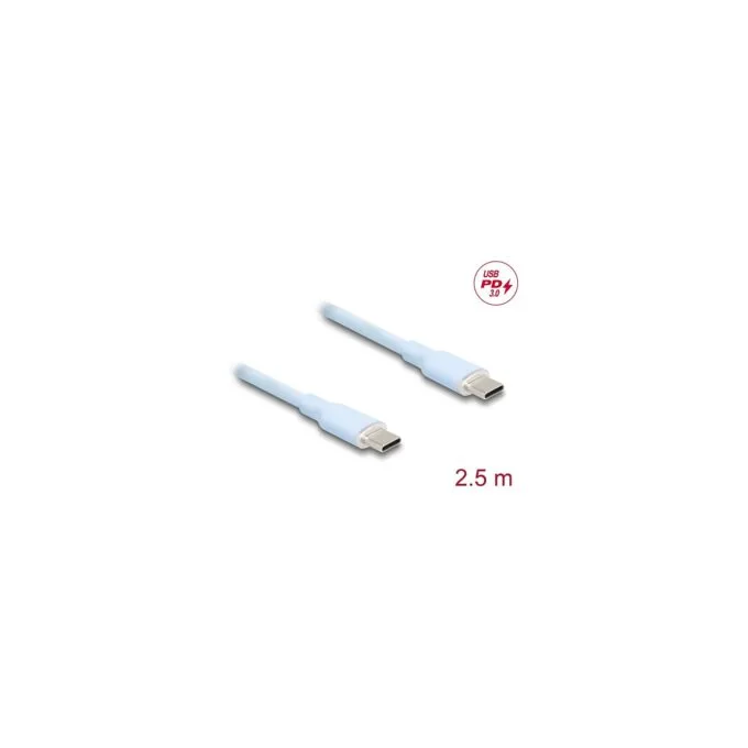 DELOCK USB 2.0 Kabel USB Typ-C St to St PD 3.0 60W 2.5m blau — image 2