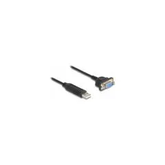 DeLock USB 2.0 to Seriell 232 (ST-ST) 0,5m Adapterkabel Schwarz