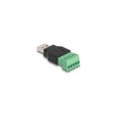 DELOCK USB 2.0 Typ-A St. zu Terminalblock Adapter 2-teilig