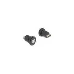 DELOCK USB 2.0 Typ-B zu USB 2.0 Typ-A Einbaubuchse schwarz