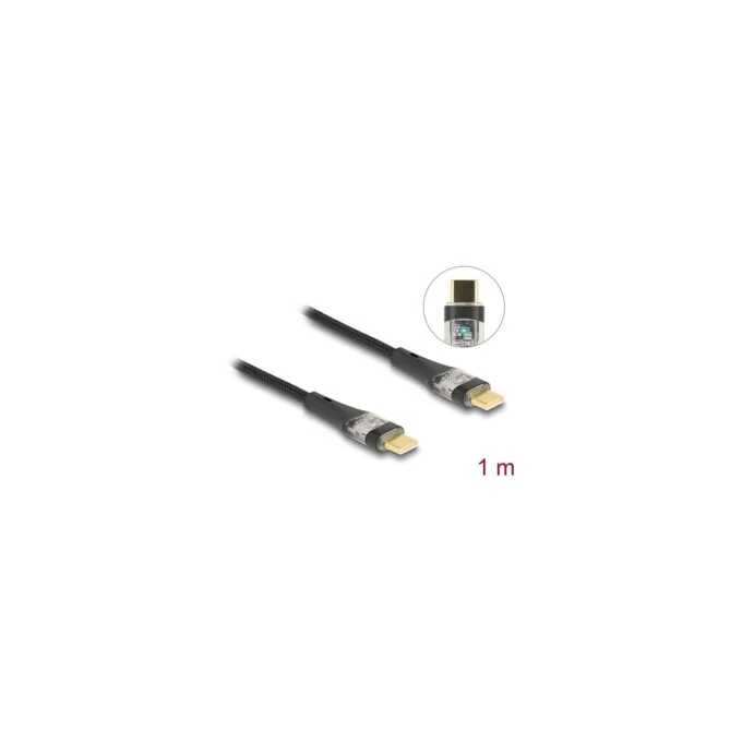 DELOCK USB 2.0 Typ-C St. zu St. transparent PD 3.0 100 W 1 m — image 2