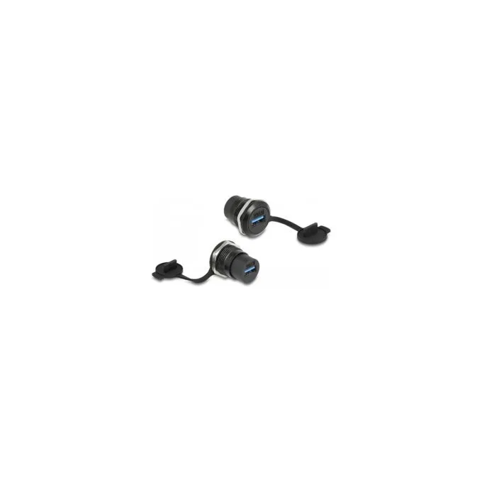 Delock USB 3.2 Gen 1 Typ-A Einbaubuchse mit Staubschutzkappe — image 1